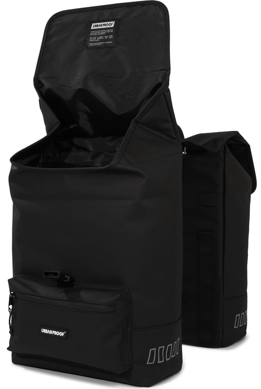 Urbanproof tas double cargo up recycle 38l zwart