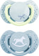 Difrax lovi fopspeen dynamisch - classy - newborn - lichtblauw glow in the dark - 2 stuks