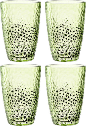 Leonardo matera longdrinkglas 340ml groen - set 4