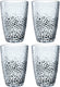 Leonardo matera longdrinkglas 340ml blauw - set 4