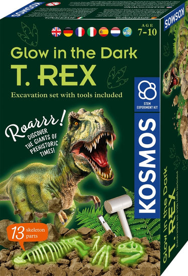 Kosmos glow in the dark t-rex bikken