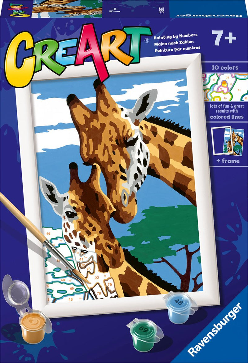 Load image into Gallery viewer, Ravensburger creart schilderen op nummer - schattige giraffen
