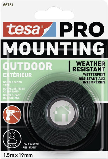 Tesa mounting pro outdoor 66751-00000-00 montagetape transparant (l x b) 1.5 m x 19 mm 1 stuk(s)