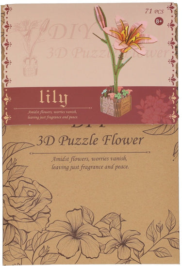Lobbes houten 3d bouwpakket lelie - 71dlg.