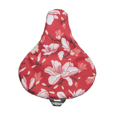 basil magnolia - saddle cover - poppy red