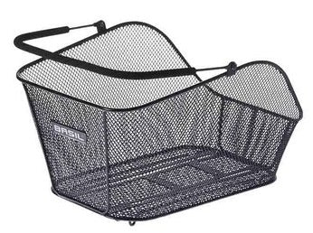 basil icon m multi system - bicycle basket - on the back - black