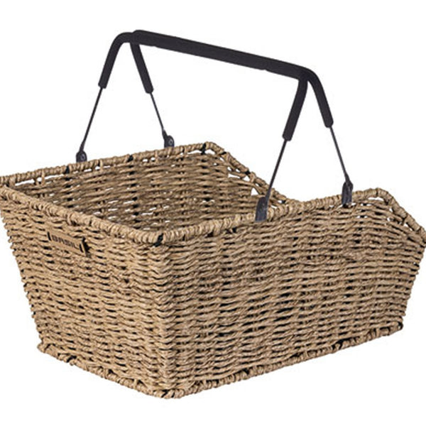 Basil Cento fietsmand achter Rattan Look multi Seagrass