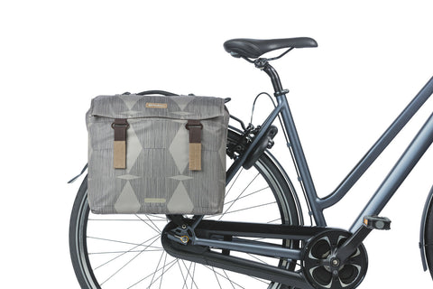 Basil Elegance - double bicycle bag MIK - 40-49 liters - chateau taupe
