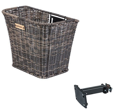 basil front basket | rattan | brown |