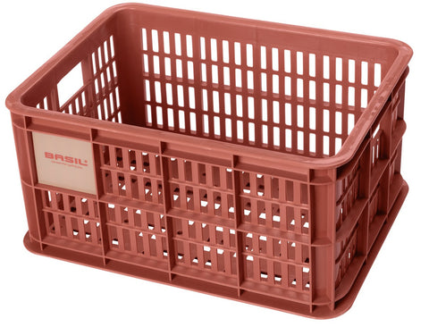 basil bicycle crate s - small - 17.5 liters - red