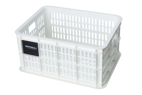 basil bicycle crate s - small - 17.5 liters - white