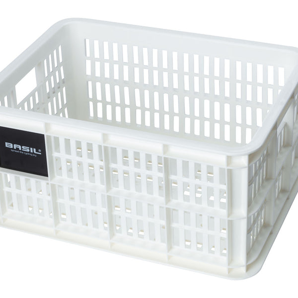 basil bicycle crate s - small - 17.5 liters - white