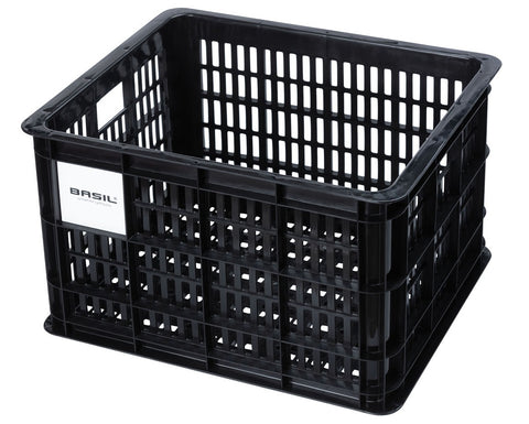 basil bicycle crate m - medium - 29.5 liters - black