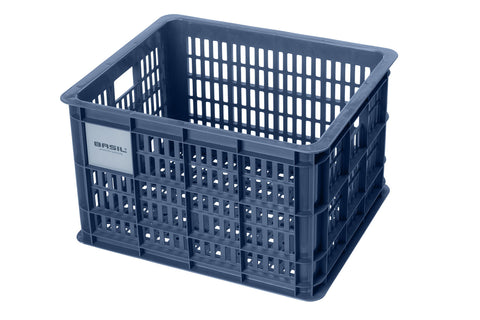 basil bicycle crate m - medium - 29.5 liters - blue