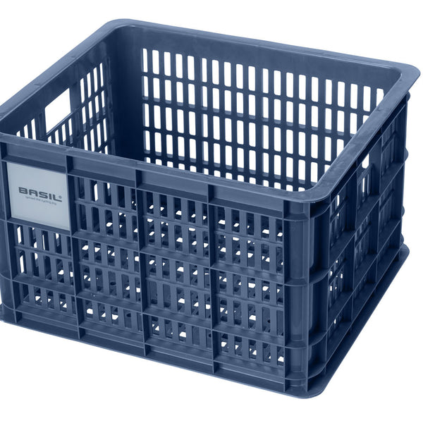 basil bicycle crate m - medium - 29.5 liters - blue