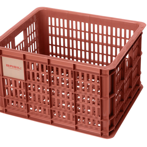 basil bicycle crate m - medium - 29.5 liters - red