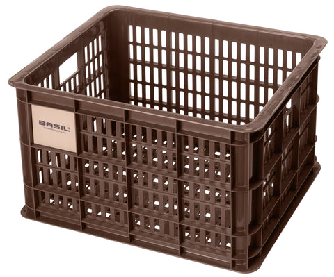 basil bicycle crate m - medium - 29.5 liters - brown