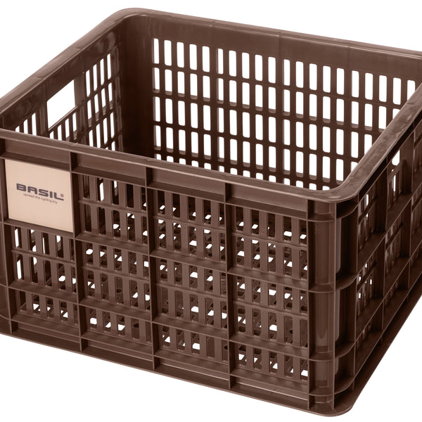 basil bicycle crate m - medium - 29.5 liters - brown