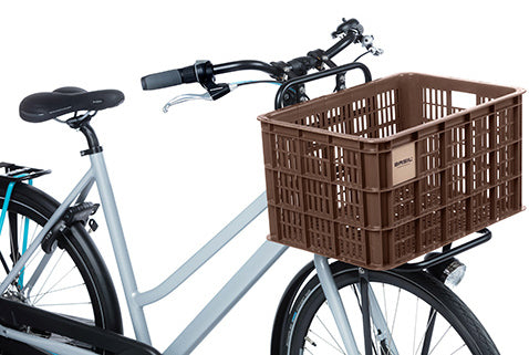 basil bicycle crate l - large - 40 liters - brown