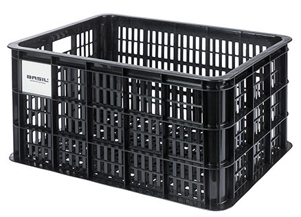 basil bicycle crate mik l - large - 40 liters - black