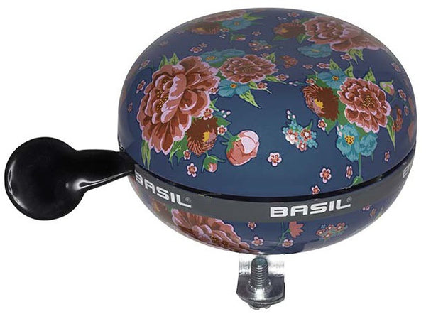 Basil Bloom - bicycle bell - 80 mm - blue with flowers