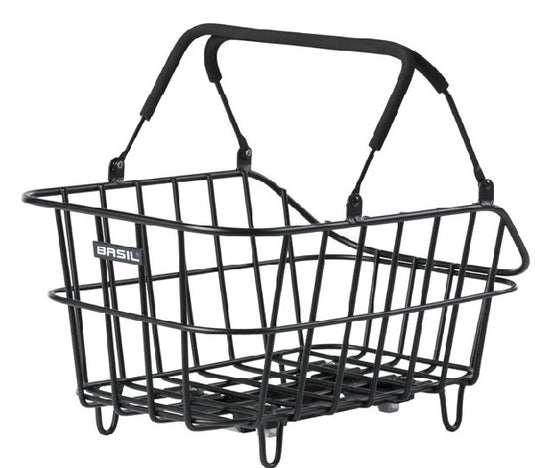 Basil fietsmand cento alu met mik bevestiging 14 liter 39 x 24 x 15 - zwart