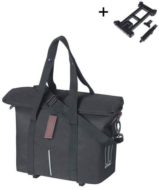 Basil fietshandtas city mik 8 - 11 liter 19 x 30 x 26 cm - zwart