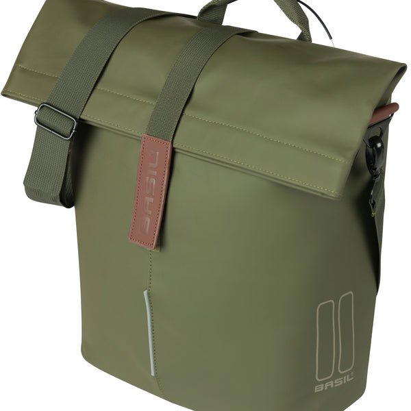 Basil shopper City MIK studs 14-16l mosgroen