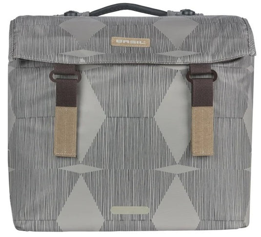 Basil dubbele fietstas elegance mik 40 - 49 liter - chateau taupe