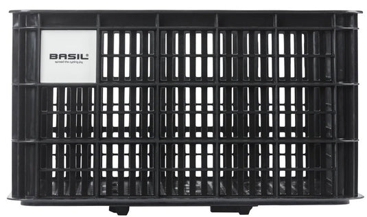 Basil fietskrat l gerecycled kuntstof mik 40 liter - zwart