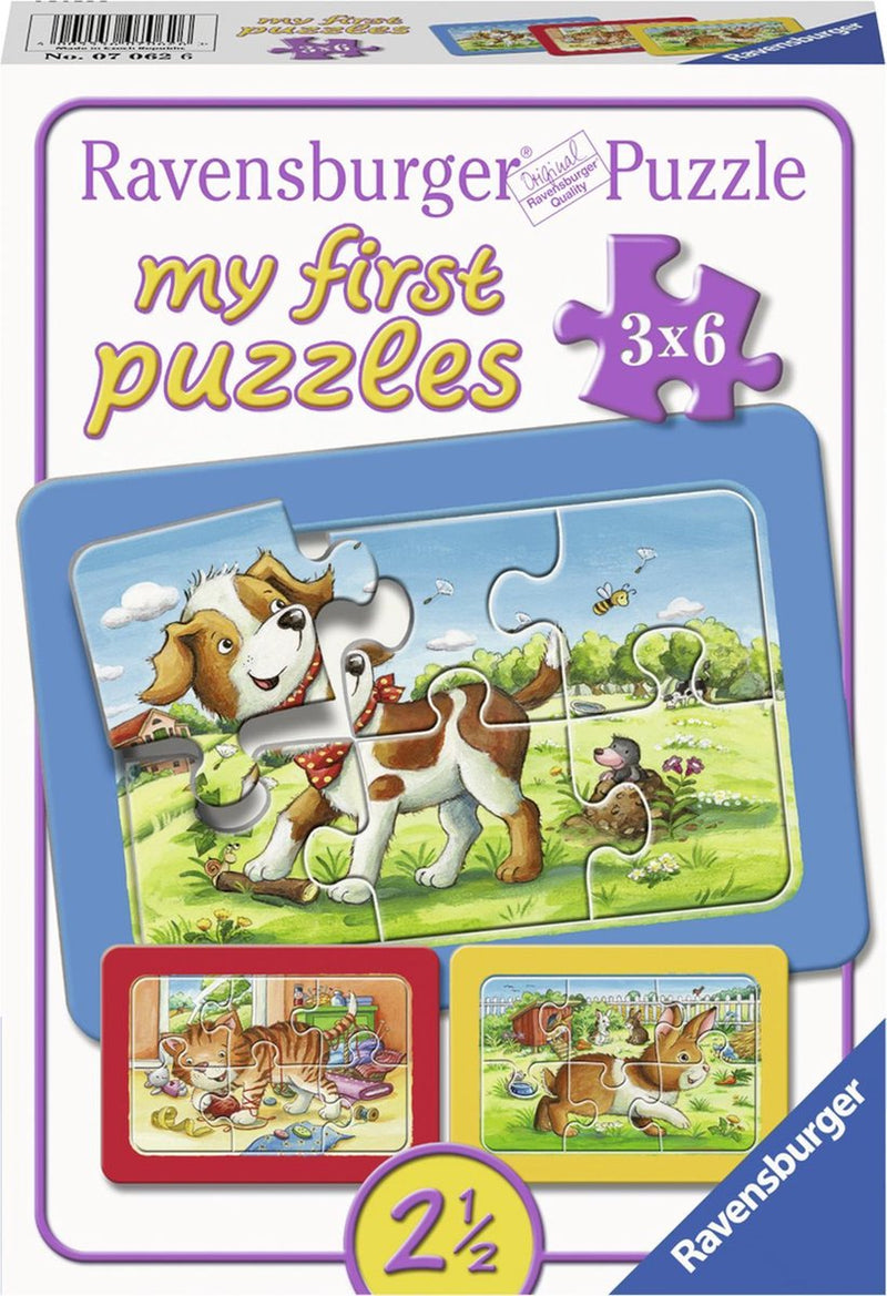 Load image into Gallery viewer, Ravensburger mijn dierenvriendjes - my first puzzels - 3x6 stukjes - kinderpuzzel
