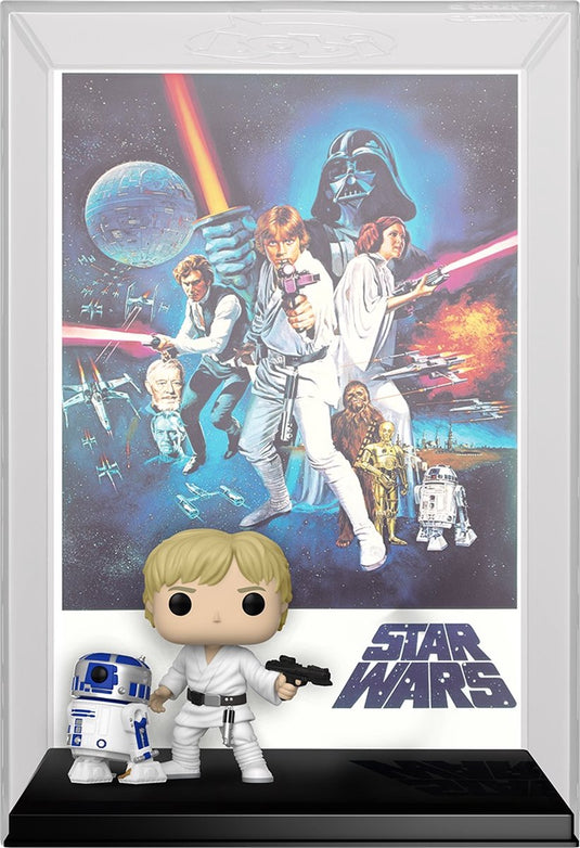 Funko pop movies: star wars - luke skywalker with r2d2 + poster - pop