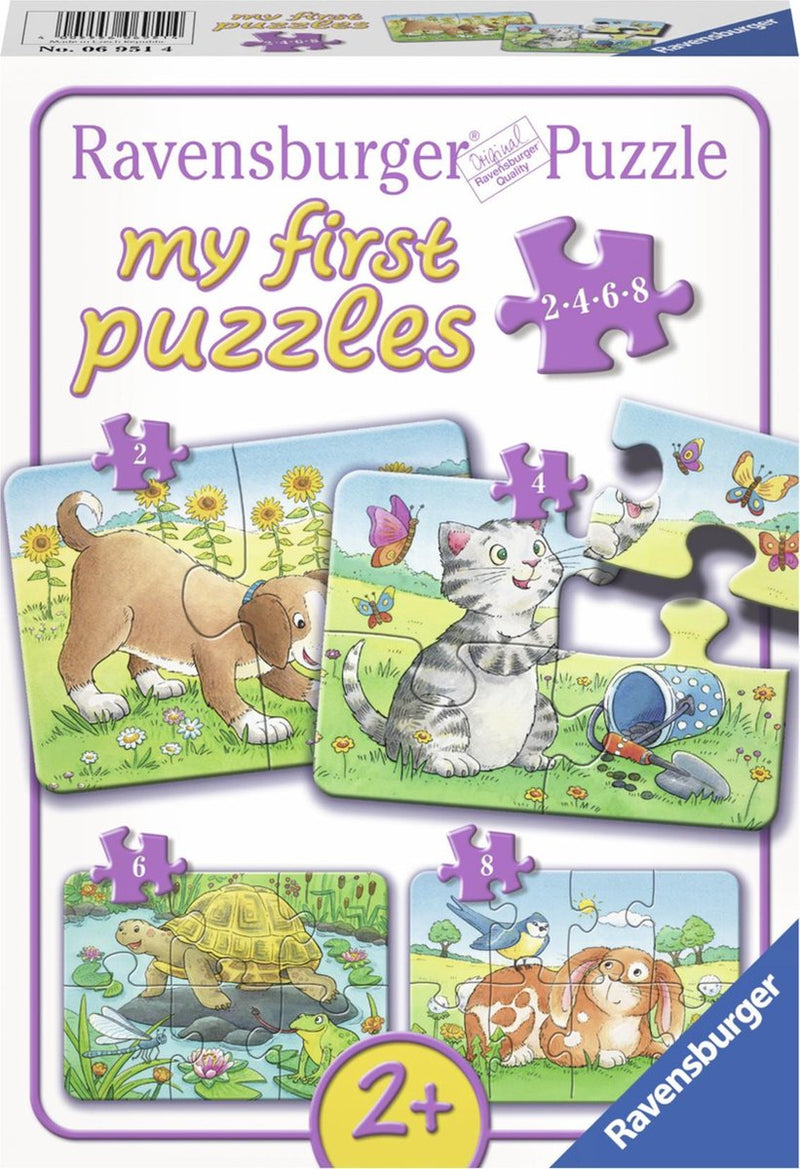 Load image into Gallery viewer, Ravensburger schattige huisdieren- my first puzzels -2+4+6+8 stukjes - kinderpuzzel
