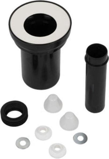 Plieger sanit wandclosetaansluiting - complete aansluitset - 18 cm - zwart