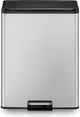 Eko - essential recycler pedaalemmer 20+20 liter - stainless steel - mat rvs - prullenbak