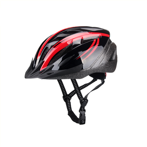 helm unisex rood zwart maat 58-61 cm (L)