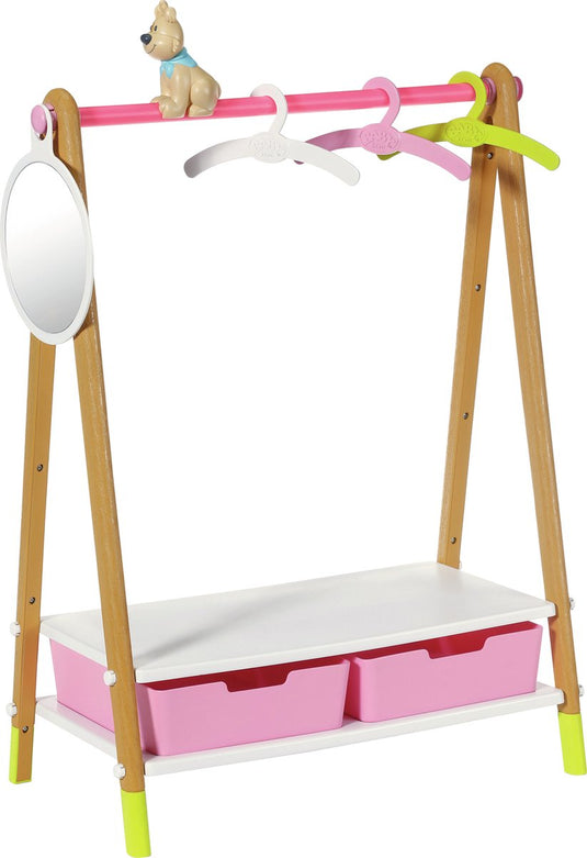 Baby born - kledingrek - poppenkleertjes - incl kledinghangers