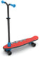 Chillafish skateboard en step 2-in-1 - kinderstep omvormbaar naar skateboard - rood - jongens en meisjes 3 jaar en ouder - verstelbaar stuur - model skatieskootie 2