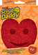 Scrub daddy schoonmaakspons valentijn – hartvorm rood – 1 stuk