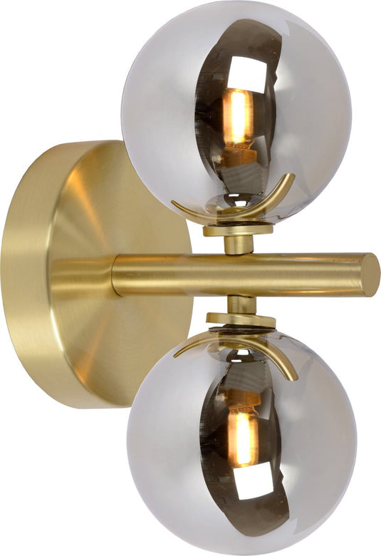 Lucide tycho - wandlamp - 2xg9 - mat goud messing