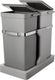 Eko - deco inbouwafvalemmer 15+20 liter - plastic stainless steel - grijs - prullenbak