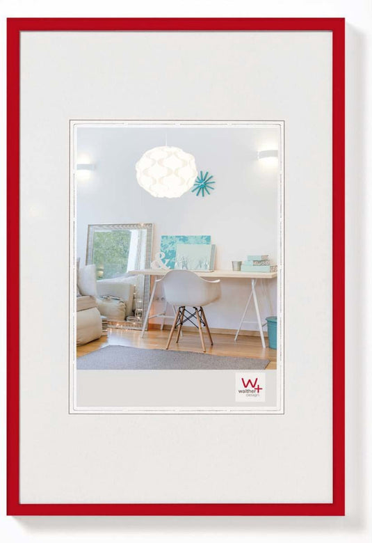 Walther new lifestyle - kunststof lijst - fotoformaat 28x35 cm - rood