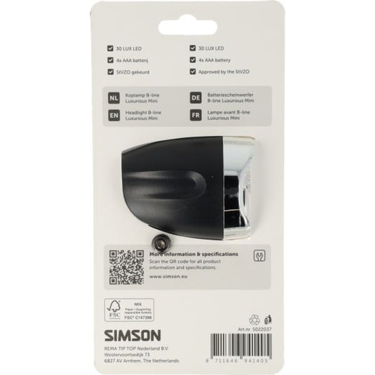 Simson koplamp aurora b-line luxurious mini