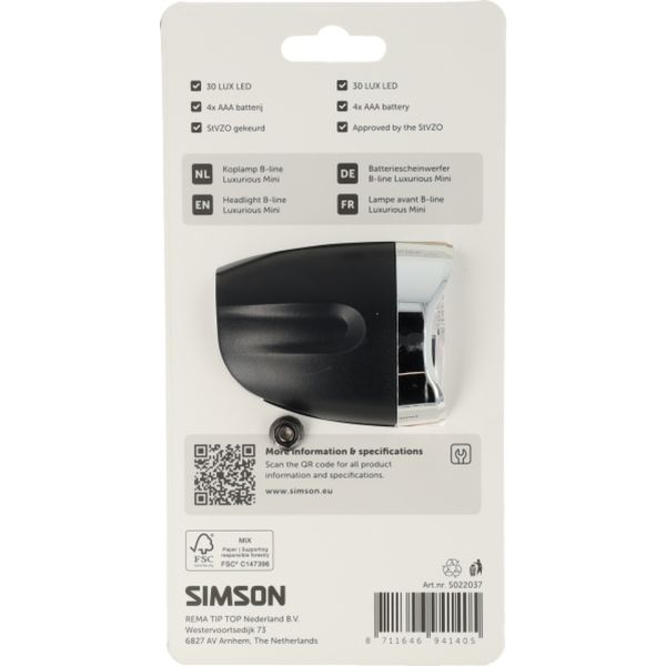 Load image into Gallery viewer, Simson koplamp aurora b-line luxurious mini
