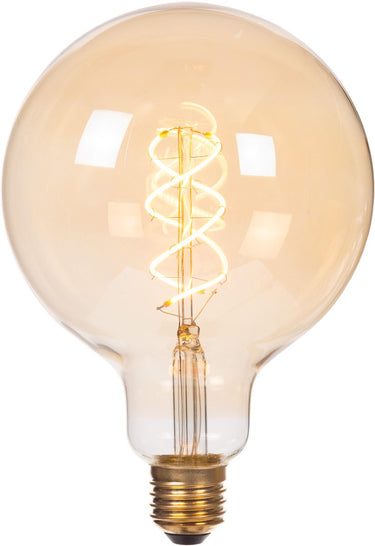 Lucide g125 - filament lamp - ø 12,5 cm - led 3 stepdim (memory) - e27 - 1x4,9w 2200k - amber