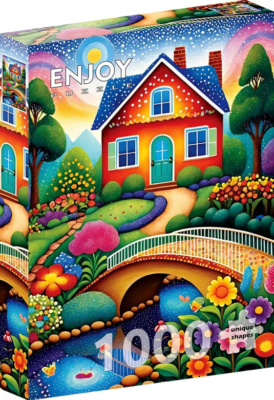 Enjoy puzzle legpuzzel house of colors - 1000 stukjes kleurrijk puzzelplezier.