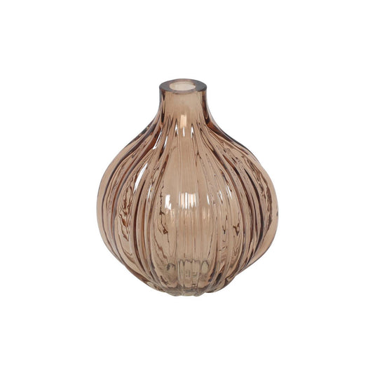 Countryfield vaas eline s bruin glas ø12xh14cm