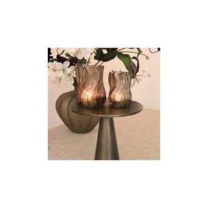 Countryfield theelicht esli s bruin glas ø8xh10,5cm