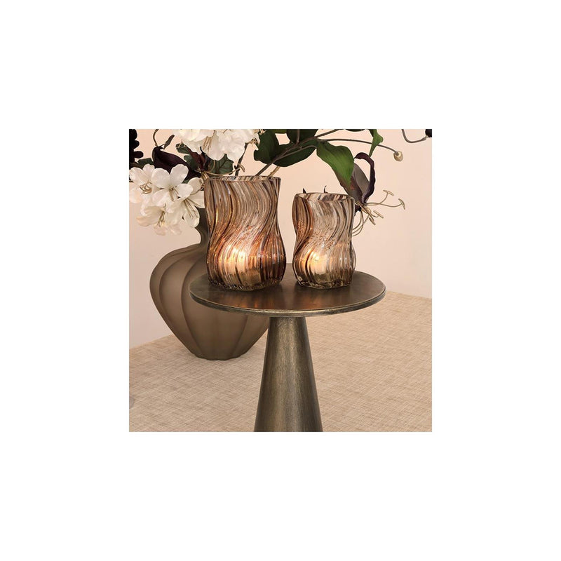 Afbeelding laden in galerijviewer, Countryfield theelicht esli s bruin glas ø8xh10,5cm
