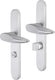 Impresso deurkruk - sutton - voor binnen - ovaal deurschild met toiletsluiting - aluminium - 2 stuks